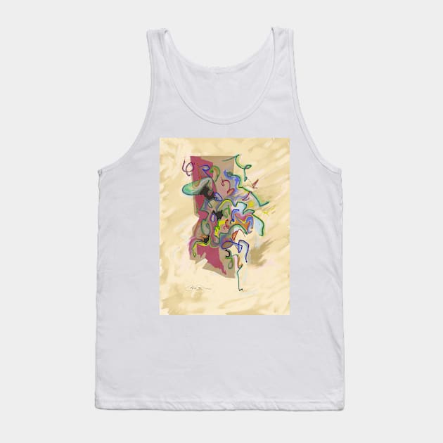 Painted Memo Tank Top by MarkArTurner